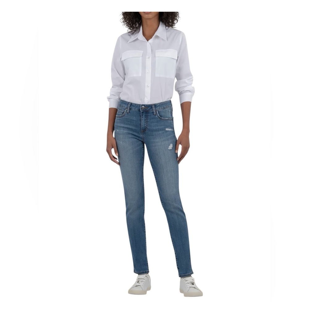 KUT (FROM THE KLOTH) Catherine Mid Rise Blue Denim Jeans (Size 2)